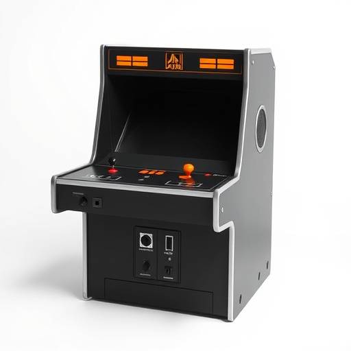 A vintage Atari Pong console, showcasing its simple design and rotary controllers.