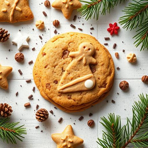 Illustration of a cookie with digital data flowing around it, symbolizing online tracking.